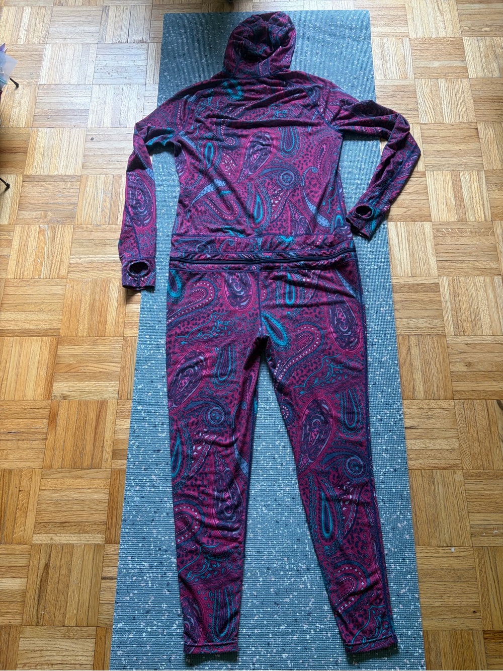 Airblaster Classic Women's Classic Ninja Suit Raspberry Teal Paisley Print - Picture 3 of 16